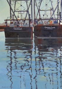 "Wharfage," oil on linen, 2011, is in an exhibition of new works by Dora Atwater Millikin opening May 18