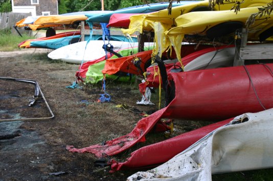 Altogether some 50 boats were destroyed. Photo by Jon Alden